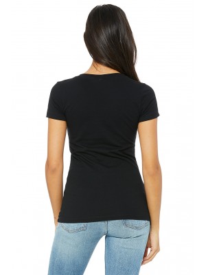  Bella + Canvas B6035 Ladies' Jersey Short-Sleeve Deep V-Neck T-Shirt